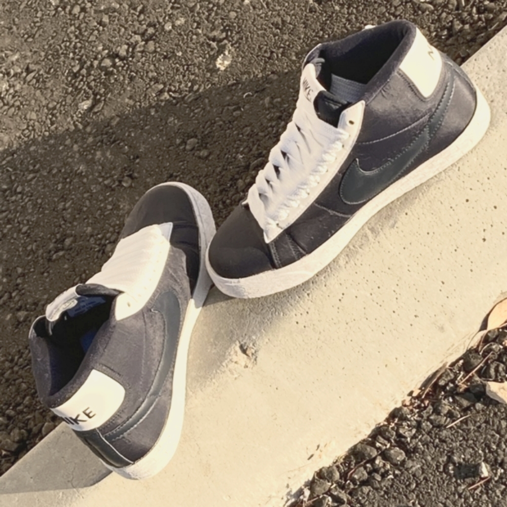 NIKE Blazers Puffer Navy Blue High Top Sneakers Size 6.5 Mens - Picture 7 of 12